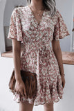 Dodobye Floral Print Chiffon Mini Dress