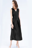 Dodobye Fully Pleated Glossy Tie-Strap Dress