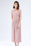 Dodobye Fully Pleated Glossy Tie-Strap Dress