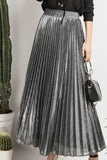 Dodobye Glitter Pleated Midi Skirt