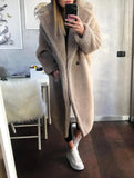 Dodobye Temperament Trend Warm Long Sleeves Woolen Coat