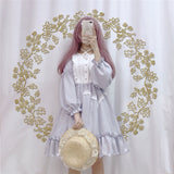 Dodobye Summer Japanese Lolita Vintage dress lolita dress female soft girl wind cute fungus lace dress short sleeve dress cute