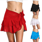 Dodobye 4 Color Beach Skirt Women Summer Style Sexy Swimwear See Through Skirt Beach Swimsuit Bandage Beachwear Female Bathing Skirt