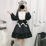 Dodobye Summer Japanese Lolita Vintage dress lolita dress female soft girl wind cute fungus lace dress short sleeve dress cute