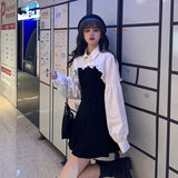 Dodobye Elegant Party Dress Women Long Sleeve Sweet Empire High Street Mini Dress Gothic Y2k Dress Korean Summer  Female Outfits