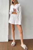 Dodobye Heart Print Blouse Shorts Cotton Loungewear