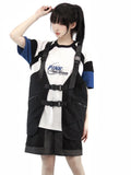 Dodobye Baseball Girl'S Docking Long Shirt &Amp; Strap Dress &Amp; T-Shirt &Amp; Vest &Amp; Half Pants