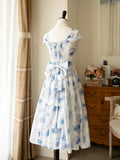 Dodobye Blue Rose Watercolor Dress And Bolero Cardigan [Planned To Be Shipped From Late April To Early May 2024]