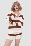 Dodobye Knitted Stripe Casual Two Piece Set