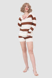 Dodobye Knitted Stripe Casual Two Piece Set