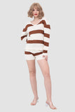 Dodobye Knitted Stripe Casual Two Piece Set