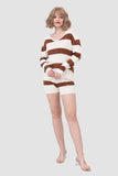 Dodobye Knitted Stripe Casual Two Piece Set