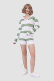 Dodobye Knitted Stripe Casual Two Piece Set