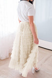 Dodobye Mesh A-line Tiered Skirt