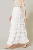 Dodobye Mesh A-line Tiered Skirt