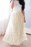 Dodobye Mesh A-line Tiered Skirt