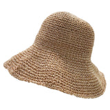 Dodobye Internet Celebrity Women's Curling Beach K-style Fresh Summer Hat