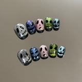 men’s fall fashion 2024 Halloween Manicure Pumpkin Head Skull Ghost Ghost Funny Handmade Wear Nail Nail Patch Detachable