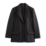 winter outfits men 2024 Autumn Suit Jacket with Shoulder Pad Casual Women's Jacket