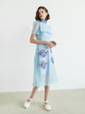 Dodobye Blue Polka Dot Fungus Hand-Painted Porcelain Dress