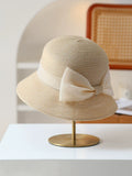 Dodobye Straw Hat Qiuyin Women's Sun Shade Vacation Seaside Casual Fine Yarn