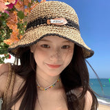 Dodobye Women's Summer Sun Hat Korean Style Seaside Vacation Hat