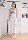 Dodobye Blue Dragon Polka Dot Print Sleeveless Dress