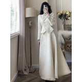 winter outfits men Suit Skirt Korean Drama Small Dress Elegant Socialite High-End Two-Piece Set for Women