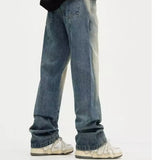 baggy jeans INS Japanese Men's and Women's Wide-Leg Pants Spring and Autumn Light-Colored Fashionable Elegant Fashionable Trousers Jeans Washed Natural Waist Fashionable