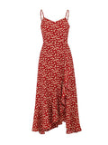 Dodobye-Lady Beach Red Floral Skirt V-neck Strap Dress Women's Summer Fancy Long Dress Seaside Holiday Beach Dress