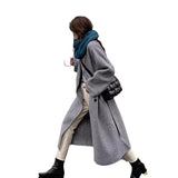 winter fits men Red Double-Sided Cashmere Coat for Women Autumn and Winter 2024 New Mid-Length Small Woolen Woolen Coat