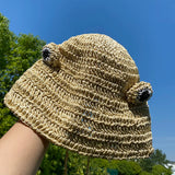 Dodobye Straw Hat Women's Fresh Summer Woven Foldable Hat