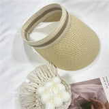 Dodobye 2024 Non-Market Goods/Sun Hat Female Summer Sun Protection UV Protection Sun Hat Visor Straw Hat Tide Easiest for Match
