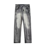 baggy jeans Yellow Mud Jeans Men's Straight Oversize Autumn Pants Summer Ruan Shuai Micro Flared Wide-Leg Pants