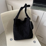 Dodobye tote bags sewing Korean Style Large Capacity Women's Bag Twill Canvas Commuter Shoulder Portable Casual Women's Bag Simple Lazy Shopping Bag Fashion