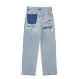 baggy jeans 2024 Spring New Women's Personalized Ripped Decorative Loose Jeans W085 965770