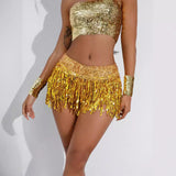 birthday outfits Hot New Women's Latin Dance Hot Pants Belly Dance Costumes Sequined Tassel Performance Clothing Shorts