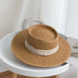 Dodobye Straw Hat Ins Young Adult Shoelace Summer Outing Lace