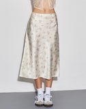 Dodobye Jimena Floral Satin Midi Skirt & Top