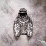 Camouflage Hooded Coat Sweater Loose New Printed Men's and Women's Pullover Street Fashion Y2K Retro