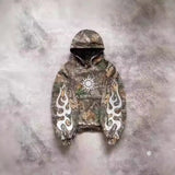 Camouflage Hooded Coat Sweater Loose New Printed Men's and Women's Pullover Street Fashion Y2K Retro