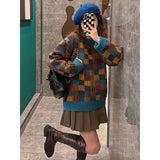 frat boy outfits Early Autumn French Style Retro Fried Street Small Lazy Sweater Two-Piece Suit Women's Autumn and Winter Western Style Pleated Short Skirt