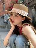 Dodobye Summer French Style Women's Seaside Vacation Photography Sun Hat