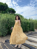 Dodobye-French Tie-Dyed New Chinese Strap Dress Women's Summer Vacation Skirt Cake Dress Beach Dress Long Dress Elegant