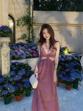 Dodobye-Style Irregularly Slimming Strap Beach Dress Elegant Super Fairy 170 Long Dress and Ankle Long