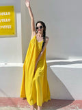 Dodobye-Super Fairy Hainan Sanya Travel Wear Open Back Long Dress