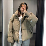 winter outfits men 2024 Winter New Loose Thickened Warm Bread Coat Cotton-Padded Coat Women's High-Looking Fat-Covering Fashion Fried Street Coat