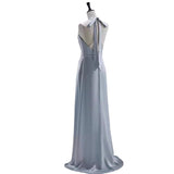 white dress New Chinese Morning Gown Female Bride Wedding Morning Gown High-Grade Sexy Wedding Party Dress Blue Halter Female