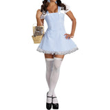 Dodobye dress to impress codes Halloween Costume Wizard of Oz Dorothy Blue Plaid Dress Fairy Tale Costume Double Ponytail Skirt