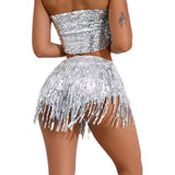 birthday outfits Hot New Women's Latin Dance Hot Pants Belly Dance Costumes Sequined Tassel Performance Clothing Shorts